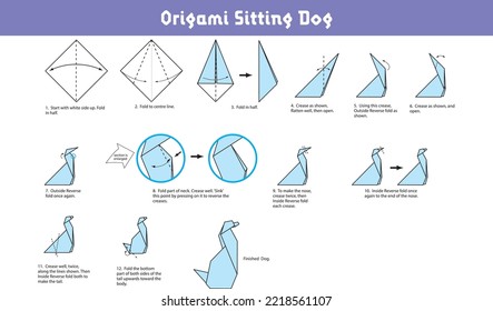 Step by step instructions how to make origami