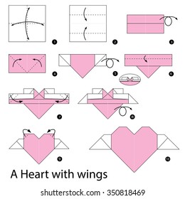 478 Origami heart step by step Images, Stock Photos & Vectors ...