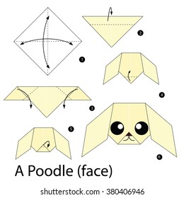 step by step instructions how to make origami dog.