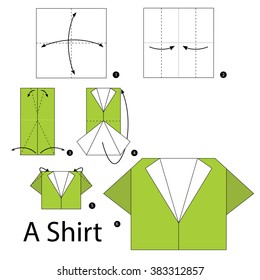 Instrucciones paso a paso sobre cómo hacer origami. Una camiseta.