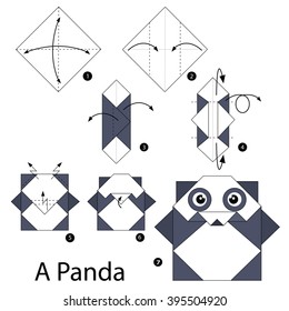 Step by step instructions how to make origami A Panda.