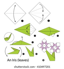 Royalty Free Origami Flower Instructions Stock Images