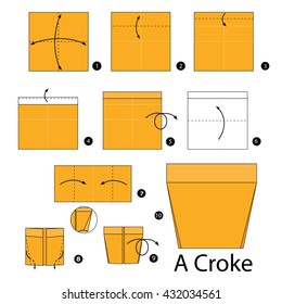 Step by step instructions how to make origami A Pot.
