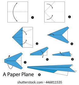 Step by step instructions how to make origami A Plane.