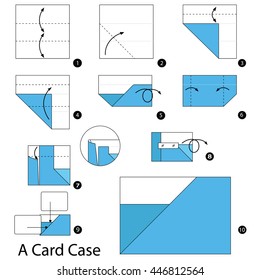 Step by step instructions how to make origami A Card Case.