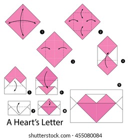 Step by step instructions how to make origami A Letter.