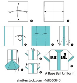 Step by step instructions how to make origami A Base Ball Uniform.