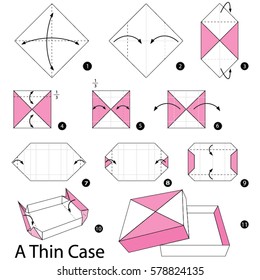 Schritt für Schritt Anleitungen, wie Origami A Thin Case zu machen.