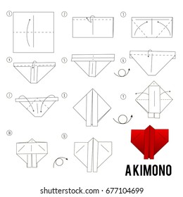 Step By Step Instructions How To Make Origami Kimono