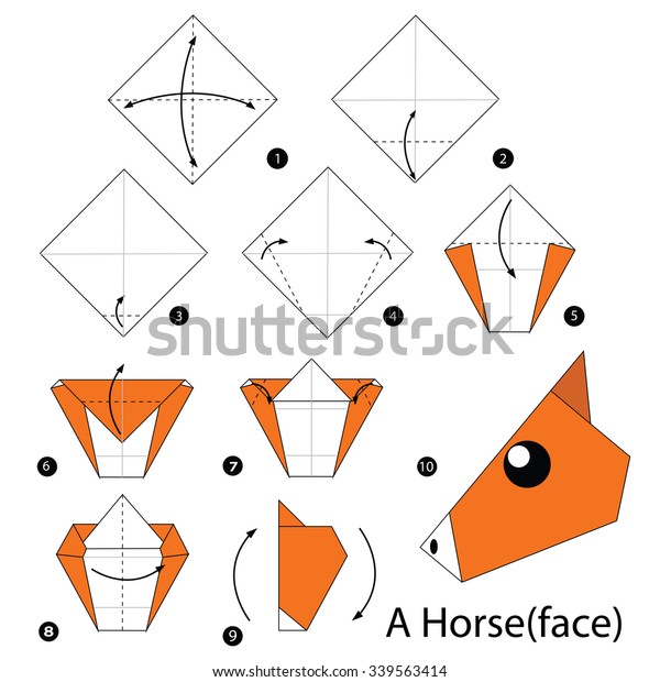 step by step instructions how to make origami A House.