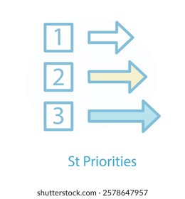 Step by Step Task Prioritization Icon