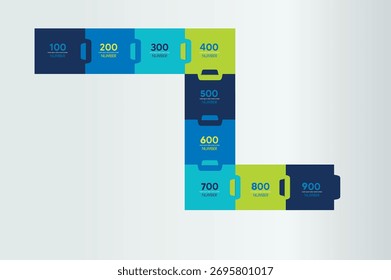 Plantilla paso a paso, gráfico, diagrama, esquema, infografía. Tutorial de Vector.