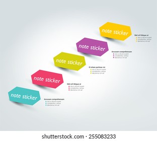 Step by step template. Numbered chart. Infographic element.