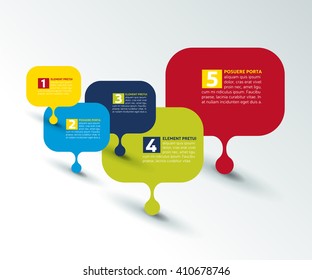 Step by step template. Numbered chart. Infographic element.