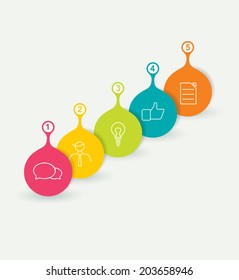 Step by step template. Vector. 