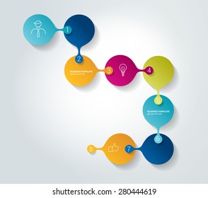 Step by step template. Vector tutorial.