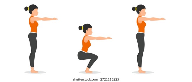 Tutorial paso a paso para mujeres en cuclillas