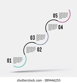 Step by step  vector design. Vector eps 10 illustration. Step by step template. Step by step quote icon.  Quote citation blank template. 