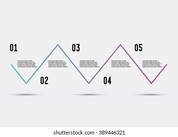 Step by step  vector design. Vector eps 10 illustration. Step by step template. Step by step quote icon.  Quote citation blank template. 