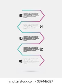 Step by step  vector design. Vector eps 10 illustration. Step by step template. Step by step quote icon.  Quote citation blank template. 