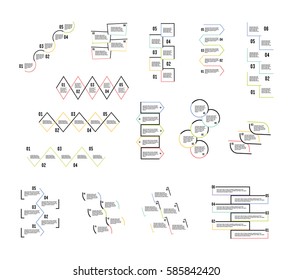 Step by step  vector design. Vector eps 10 illustration. Quote citation blank template. 