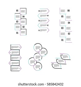 Step by step  vector design. Vector eps 10 illustration. Quote citation blank template. 