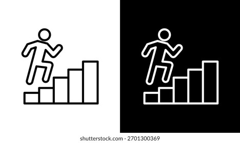 Step By Step White Icon Set Design