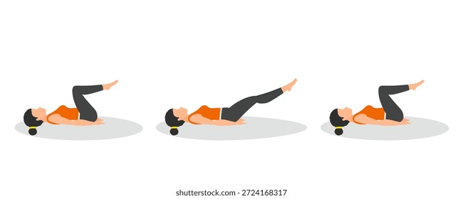 Paso a paso mujer haciendo patadas crujientes.
