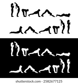 Step by step yoga, surya namaskar