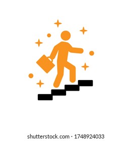 Step career  icon design template