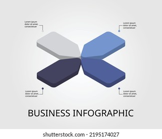 step chart template for infographic for presentation for 4 element