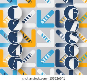 step circles, vector infographic