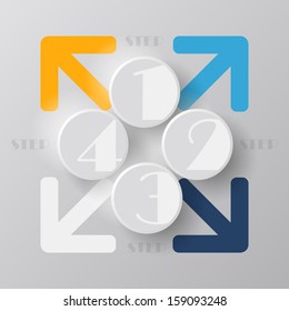 step circles, vector infographic