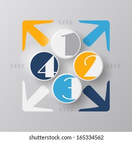 step circles, vector infographic