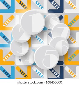 step circles, vector infographic