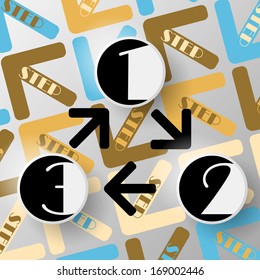 step circles, vector infographic