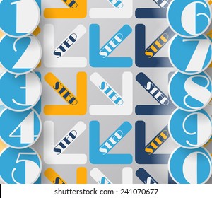 step circles, vector infographic