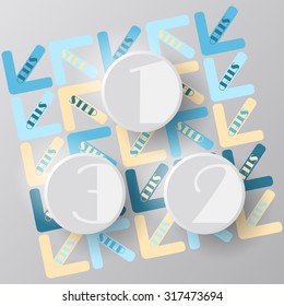 step circles, vector infographic