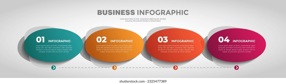 Step concept business infographic template