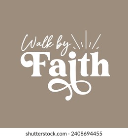 Step confidently with our Walk by Faith Bible quote sticker, encouraging you to navigate life's journey with unwavering faith and courage.