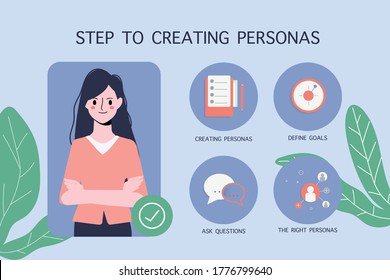 Step Creating Personas Ui Flat Design Stock Vector (Royalty Free ...