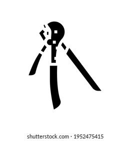 step crimper line icon vector. step crimper sign. isolated contour symbol black illustration