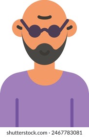 Step dad Character, Grandfather avatar Concept, Aged Man wearing Eye Glasses Vector Icon Design, Happy Fathers Day Symbol, Dads Gift Elements Sign, Parents Day Stock illustration