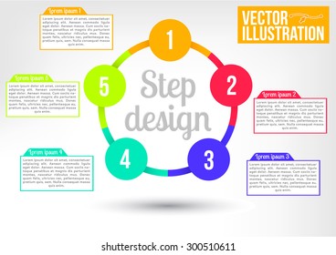 Step design. Business Infographics. Vector Graphs Elements. Infographic Element. Vector Illustrations.