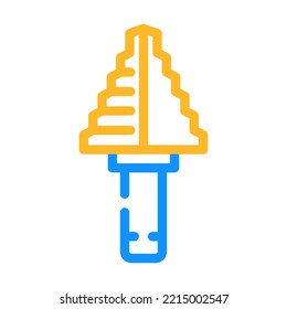step drill bit color icon vector. step drill bit sign. isolated symbol illustration