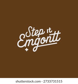 Step It EmgonTT Retro Script Lettering