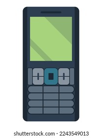 Schritt der Entwicklung des Telefons. Kommunikationsgerät des letzten Jahrhunderts. Alte Mobiltechnologie des Telefons. Gadget der vergangenen Generation