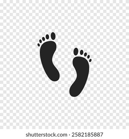 Step footprint path. footstep print and shoe step . shoe tread footprints vector illustration isolated on white background.