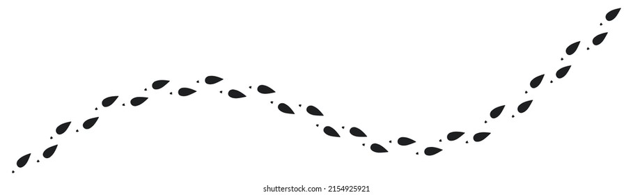 Caminos de pasos. huellas y pasos de zapatos. imagen vectorial de huellas de tracción de zapatos aislados en fondo blanco.