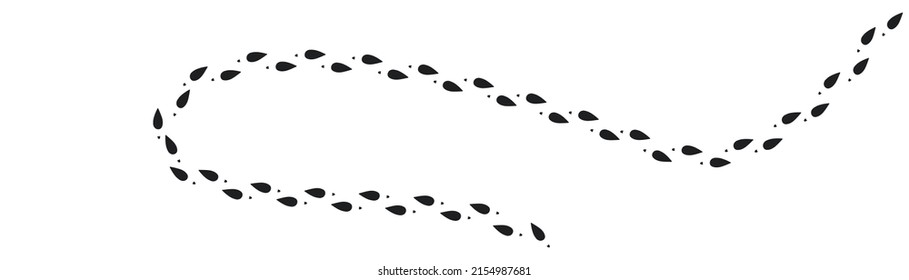 Step Footprints Paths. Footstep Prints And Shoe Steps . Shoe Tread Footprints Vector Illustration Isolated On White Background.